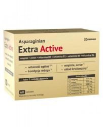 Asparaginian Extra Active усуває відчуття втоми та виснаження, підтримує нервову систему та функцію м'язів - 60 табл