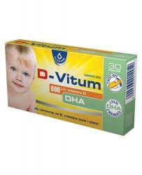 D - Vitum Witamina D DHA 600 МО розвиток очей і скелета - 30 капсул